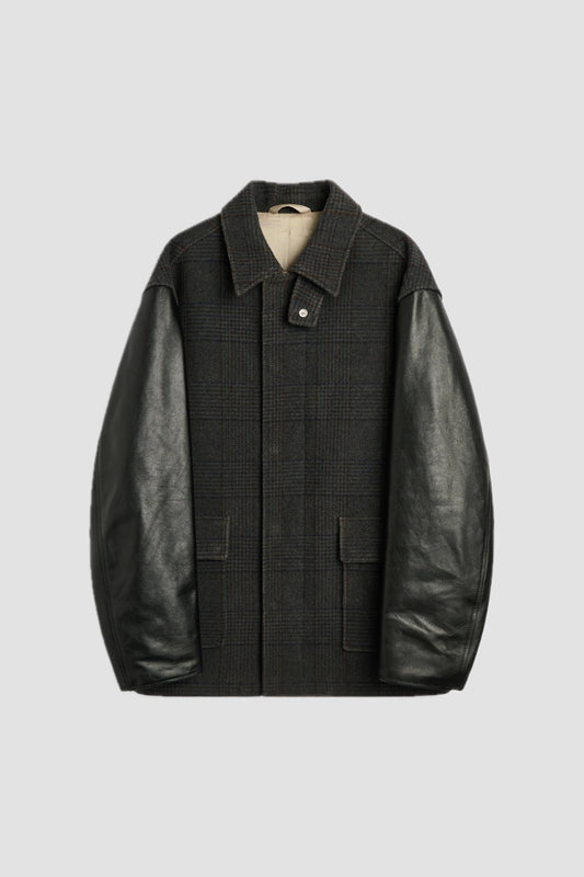 STILL JACKET bishop check tempered wool