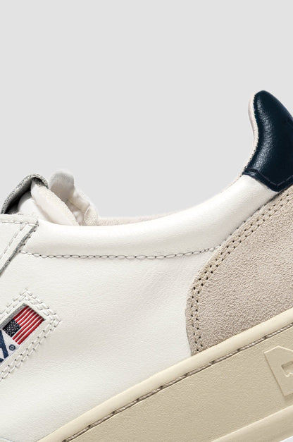 MEDALIST LOW LEATHER/SUEDE White/Blue