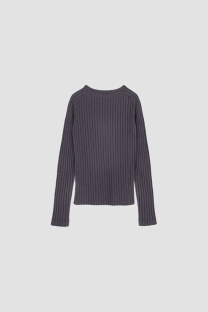 CHARLOTTE RAGLAN TOP charcoal