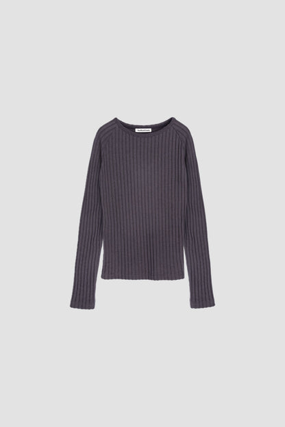 CHARLOTTE RAGLAN TOP charcoal