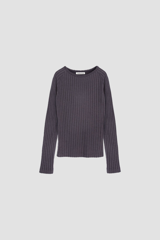 CHARLOTTE RAGLAN TOP charcoal