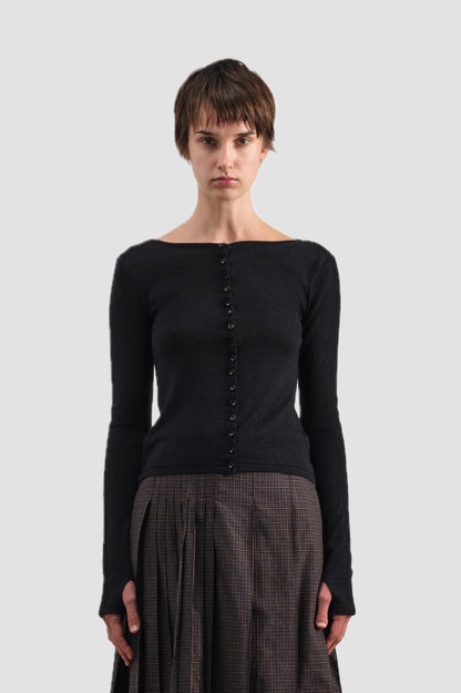 NATALIE CARDIGAN black