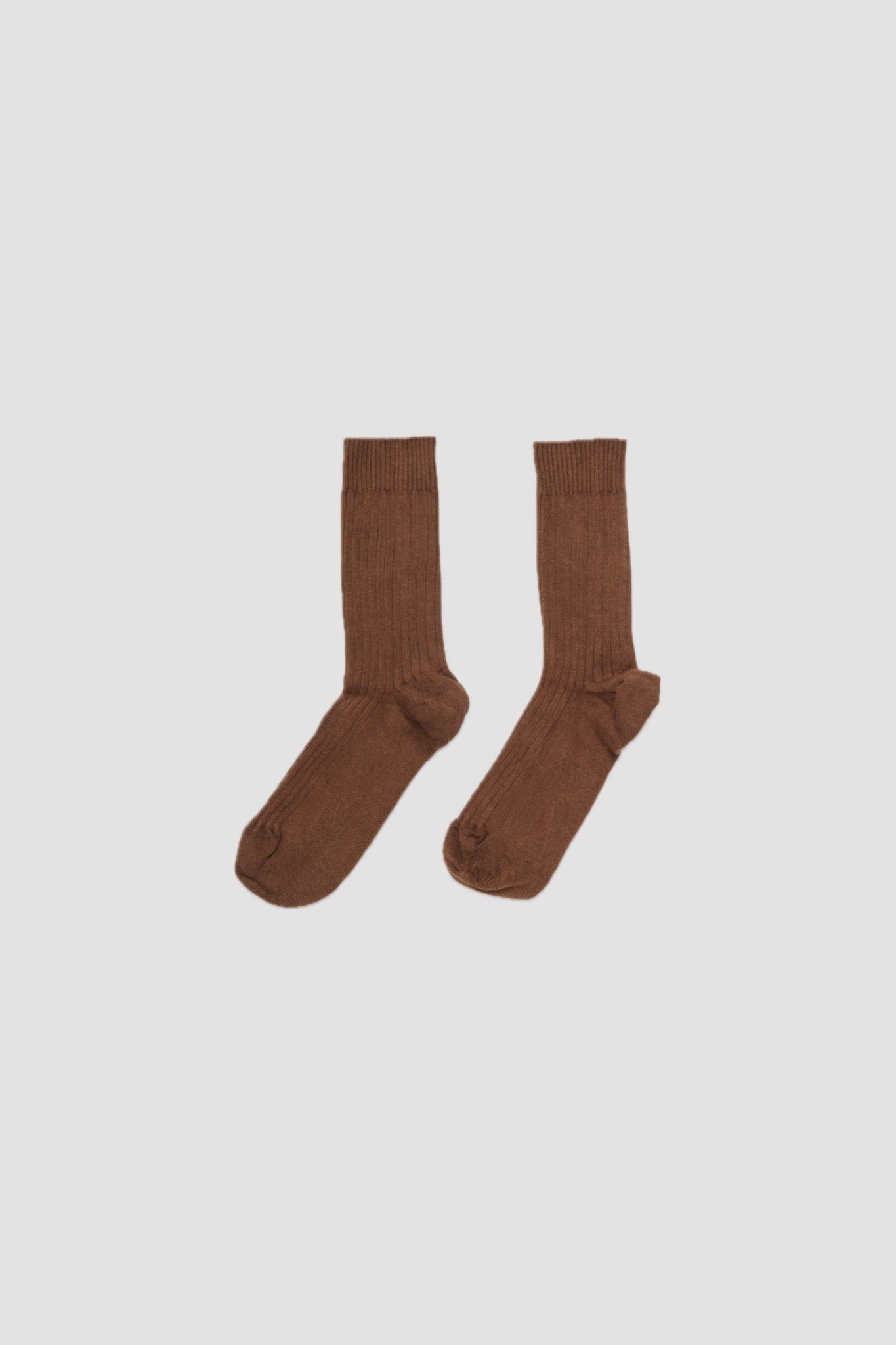 RIB OVERANKLE SOCKS Nocciola Brown