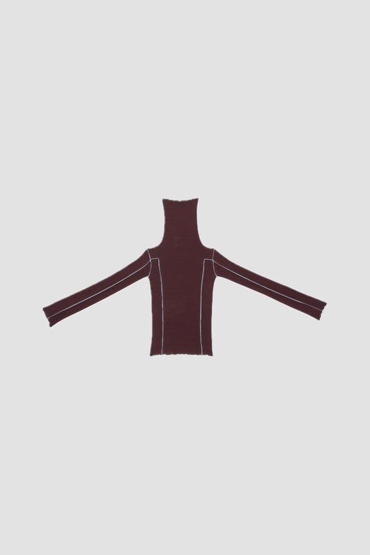 OMATO TURTLENECK nara red