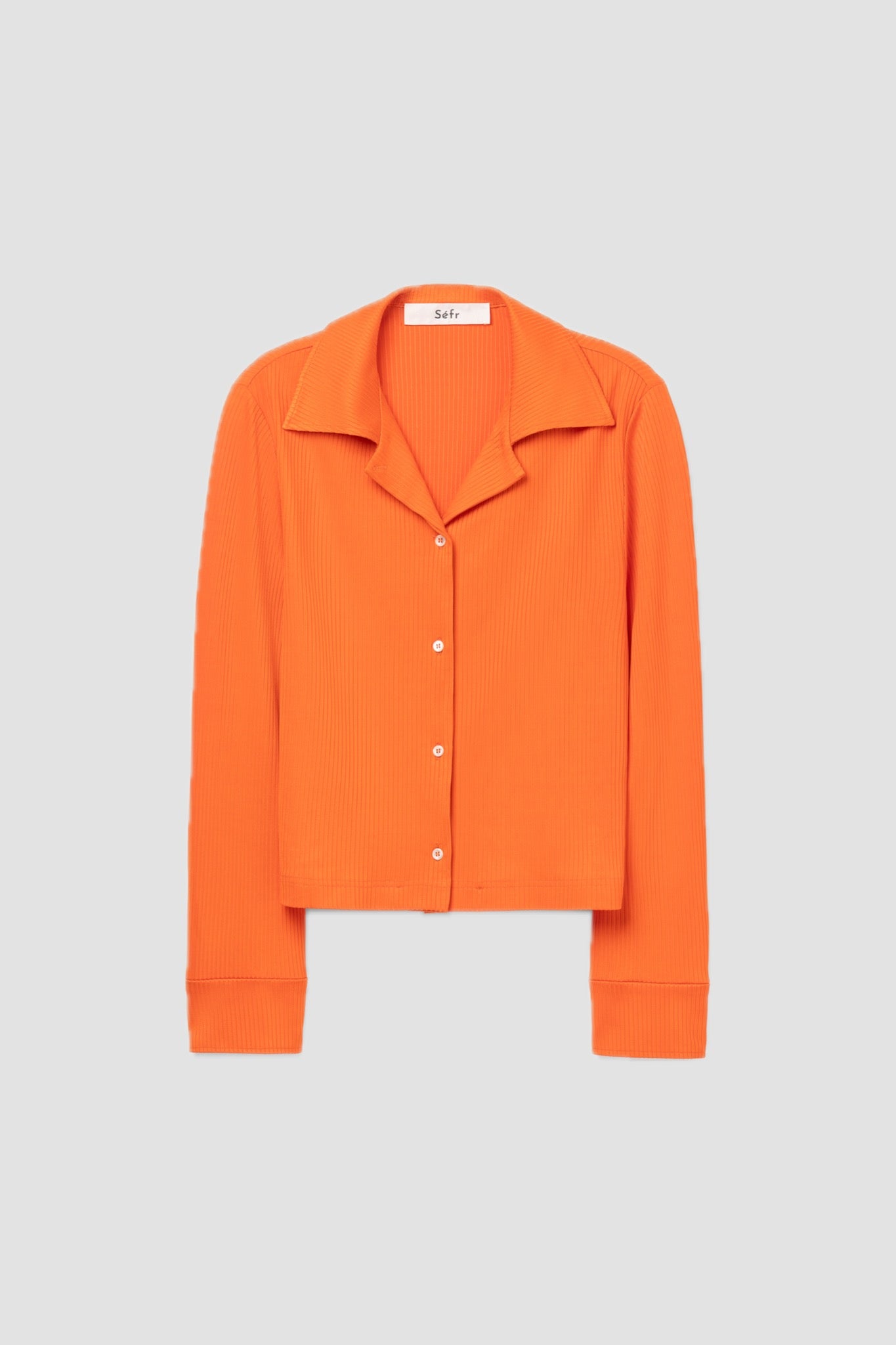 REESE SHIRT Tangerine Viscose Rib