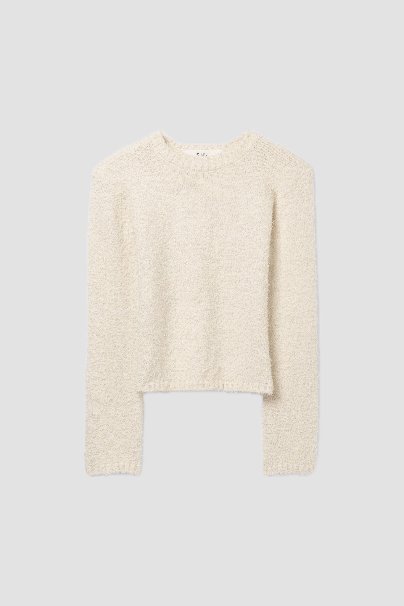 LUCIE SWEATER Textured Cream Tencel