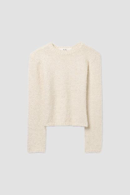 LUCIE SWEATER Textured Cream Tencel