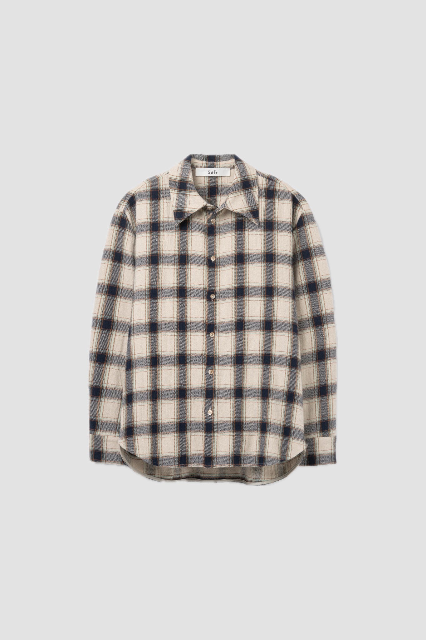 WES SHIRT NAVY TABLECLOTH CHECK