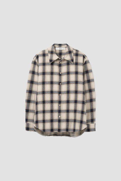 WES SHIRT NAVY TABLECLOTH CHECK