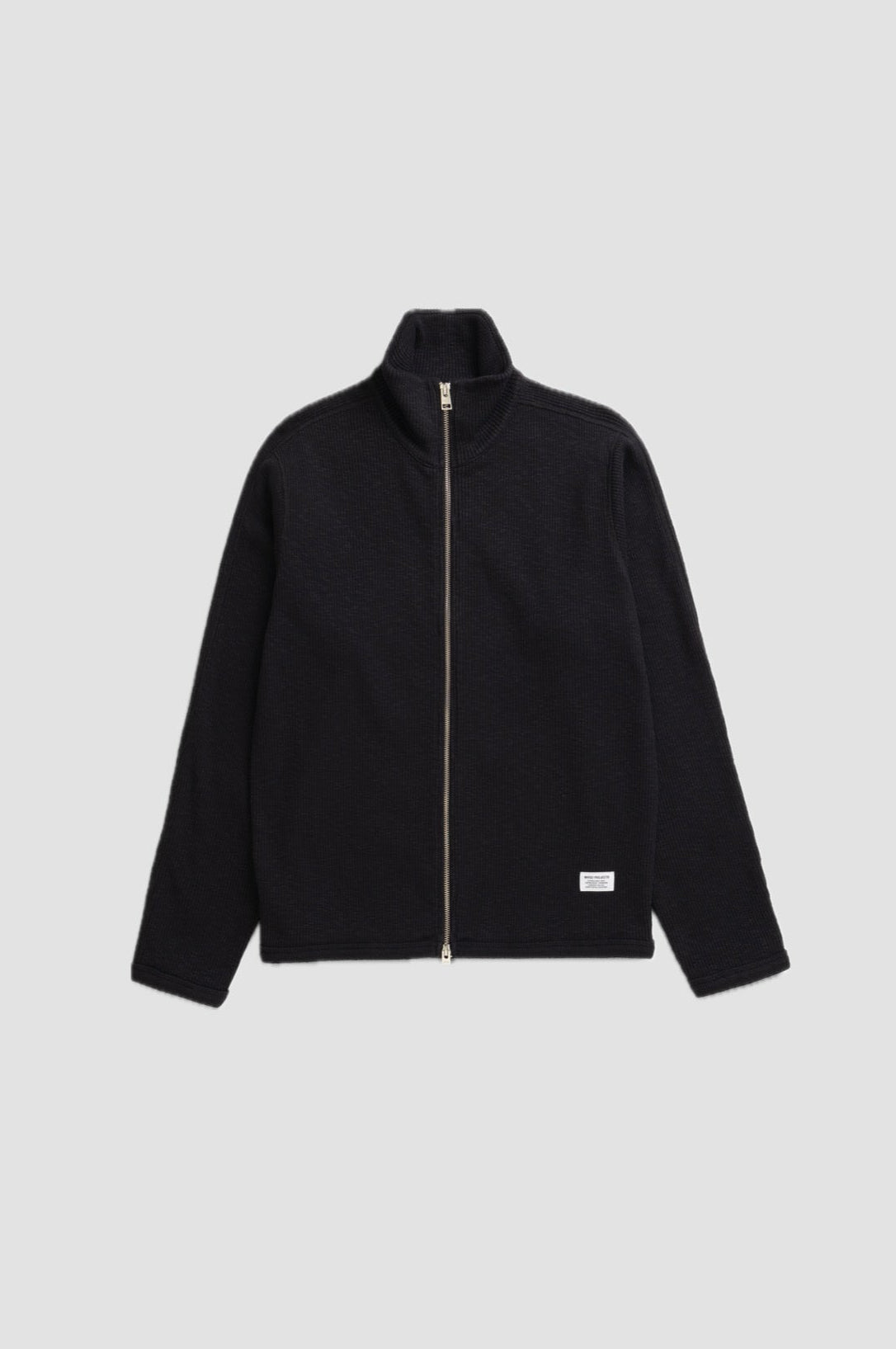 TENO MILITARY RIB ZIP CARDIGAN Black