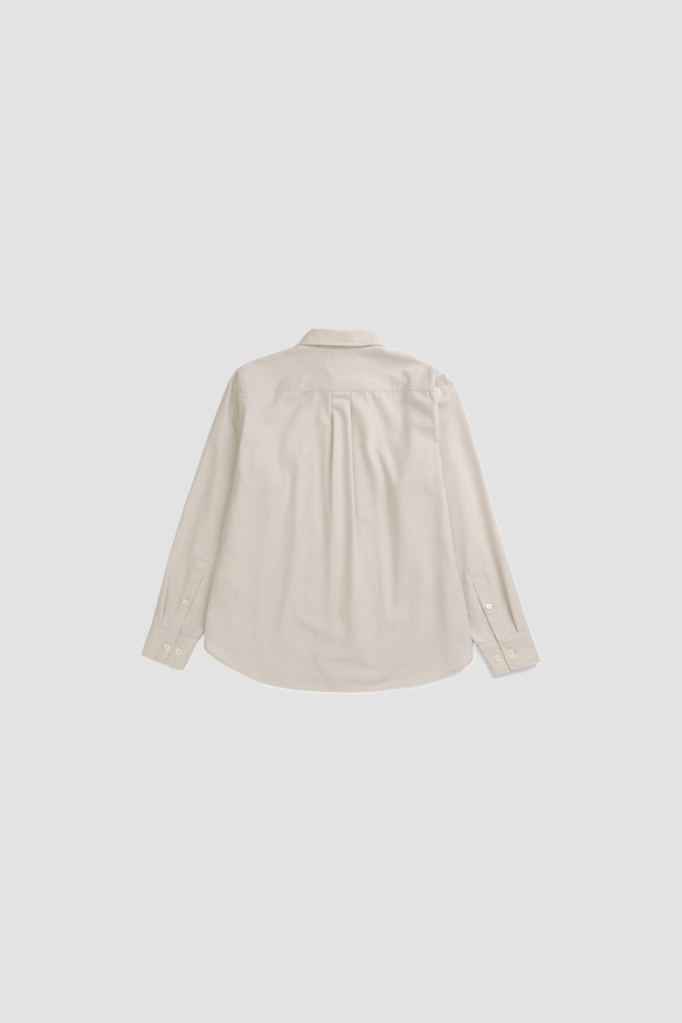 KONGSHOVED MINI HERRINGBONE TWILL RELAXED SHIRT Natural Ecru