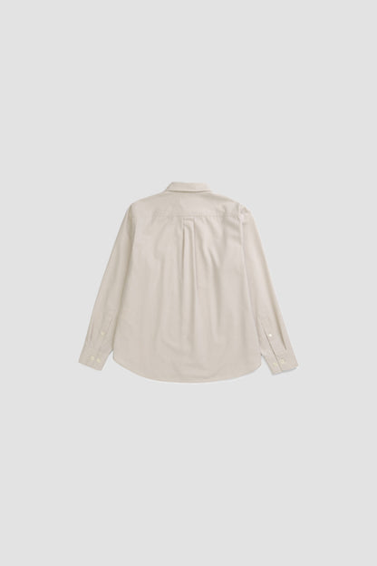 KONGSHOVED MINI HERRINGBONE TWILL RELAXED SHIRT Natural Ecru
