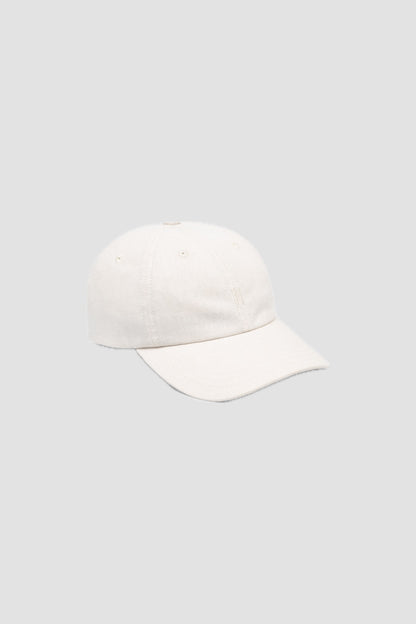 Mini Herringbone Twill 6-Panel Cap Natural Ecru