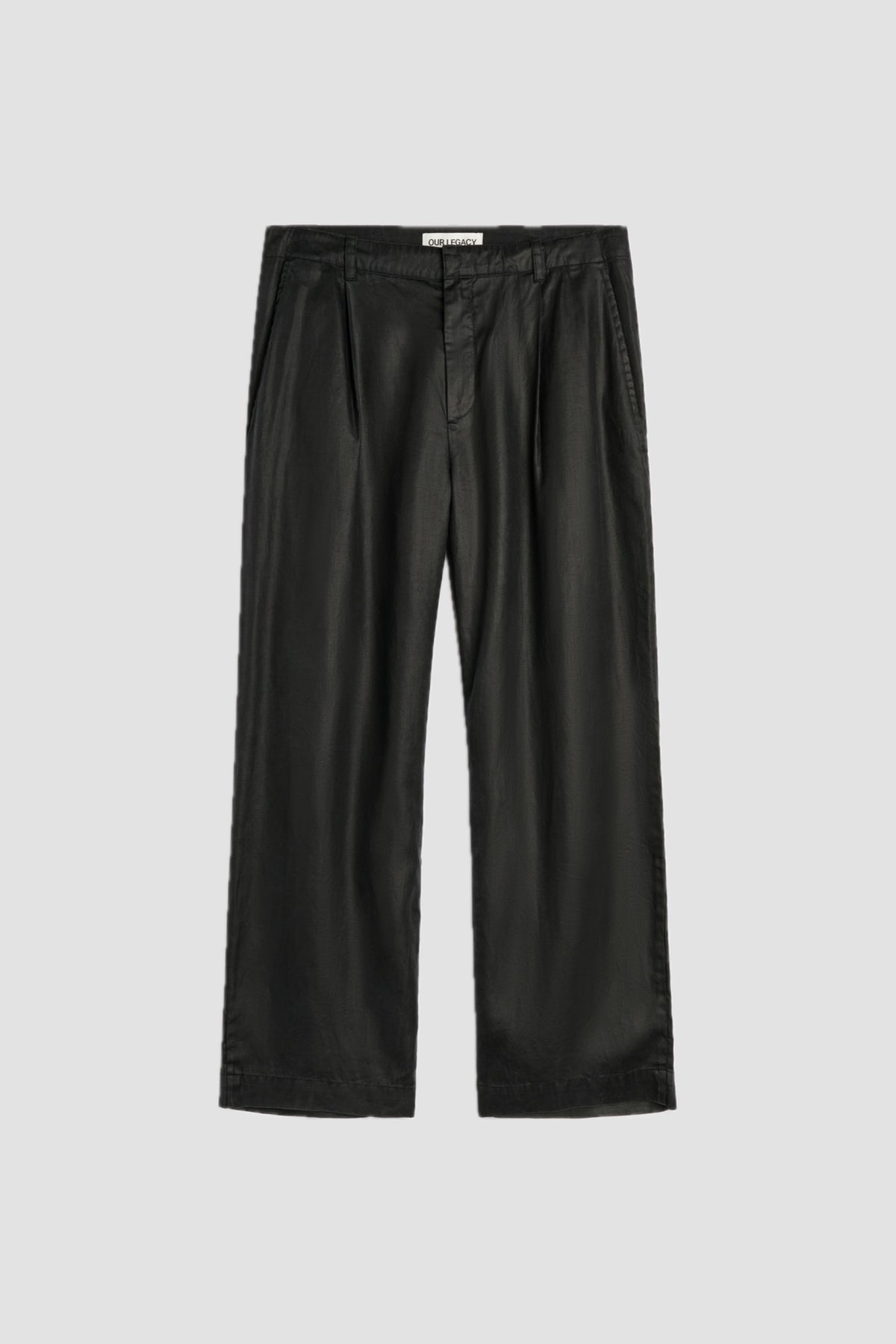STILL CHINO lacquer black mirror tencel