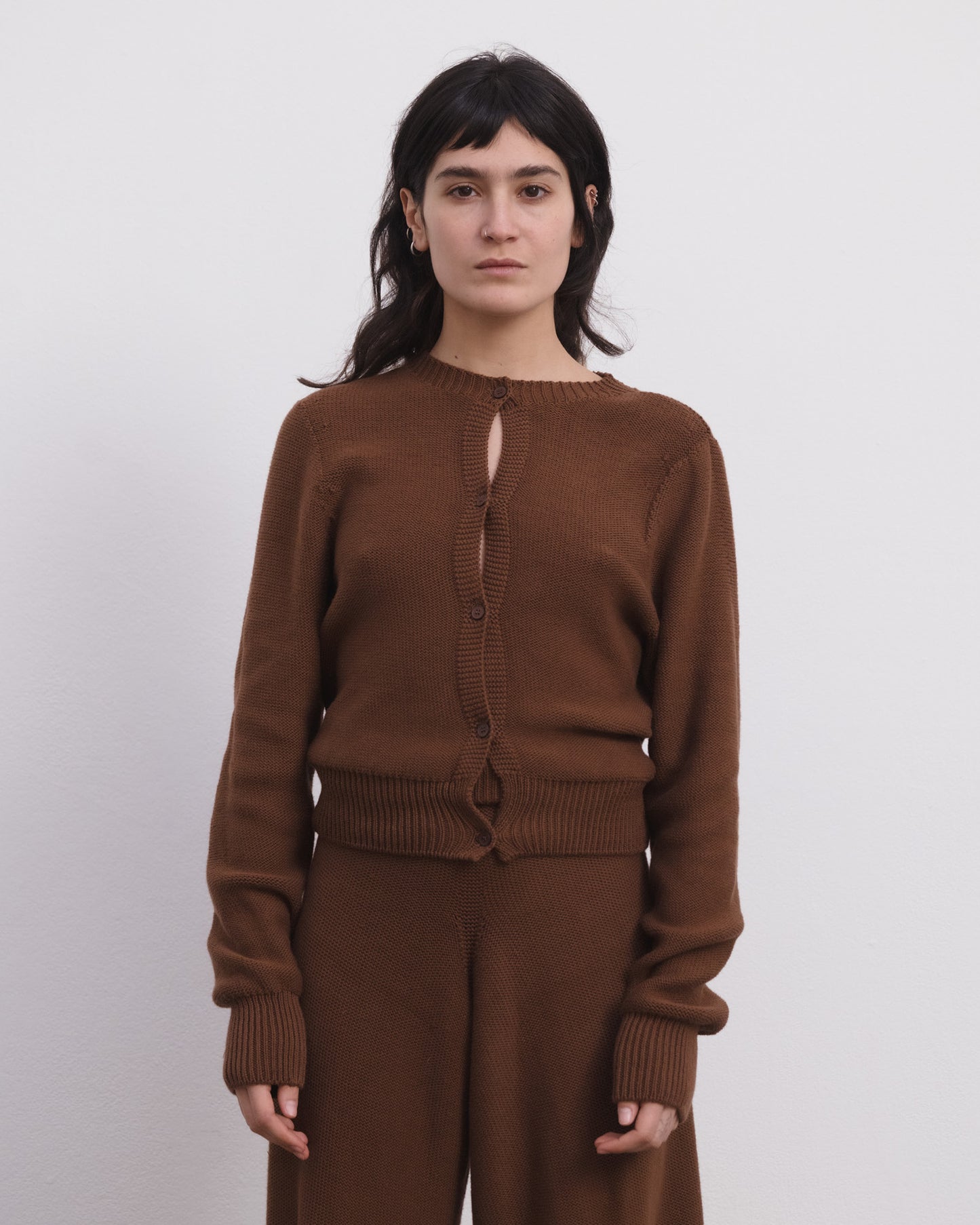 TIER CARDIGAN Hazelnut Brown