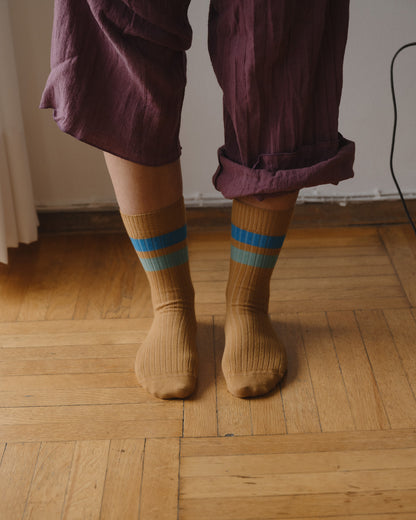 RACE OVERANKLE SOCKS silva brown