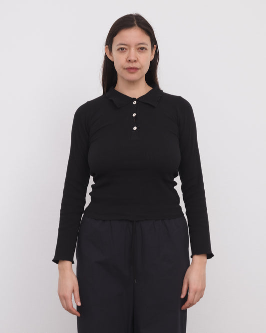 DUAL POLO LONG SLEEVE black