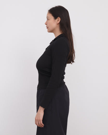 DUAL POLO LONG SLEEVE black