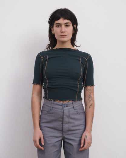 OMATO 3/4 SLEEVE T-SHIRT HIRSU Green