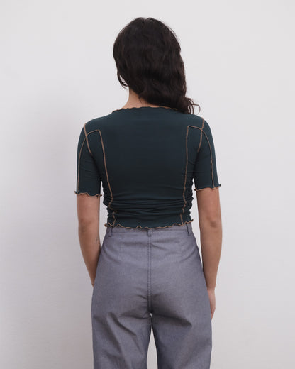 OMATO 3/4 SLEEVE T-SHIRT HIRSU Green
