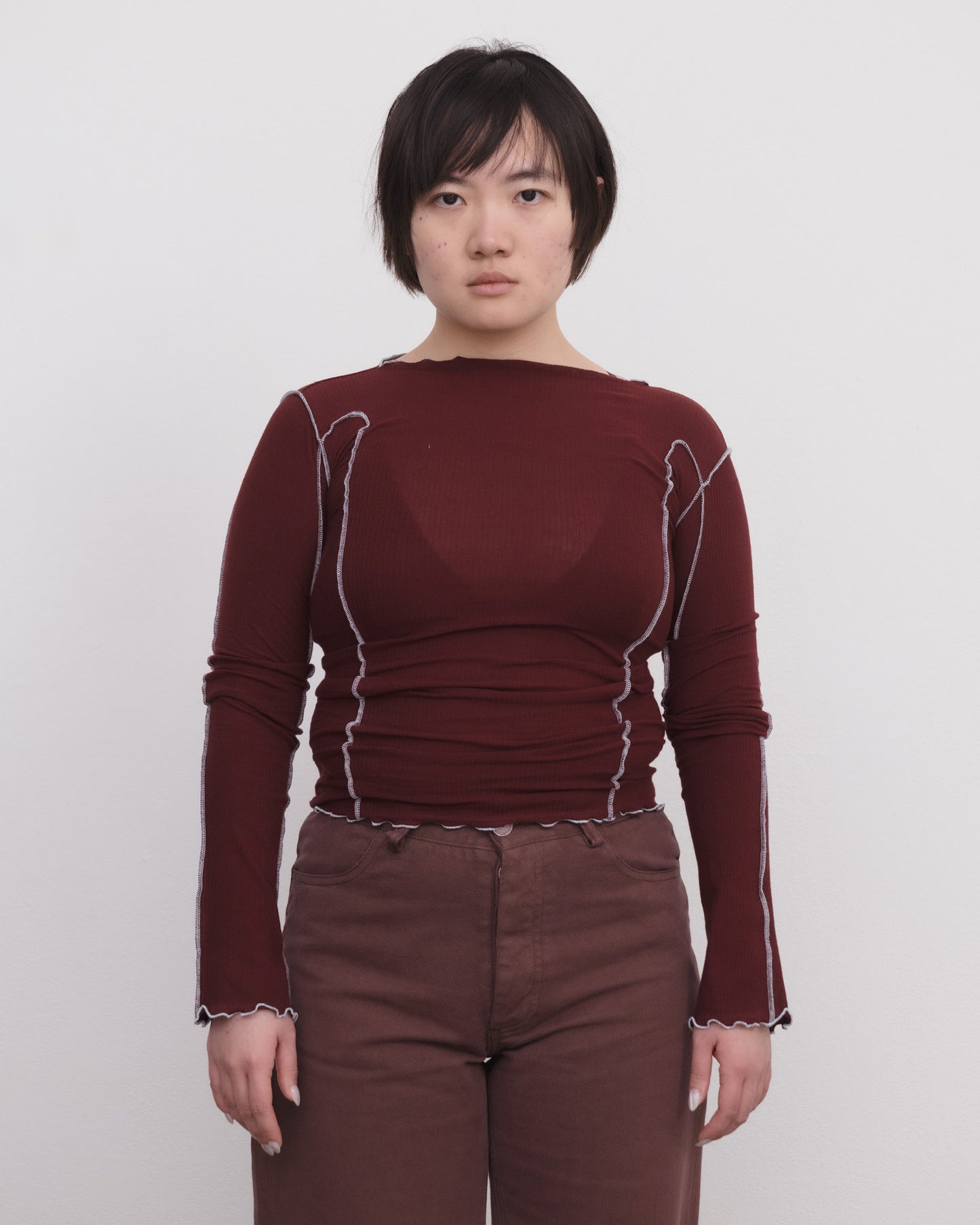 OMATO LONG SLEEVE TEE nara red