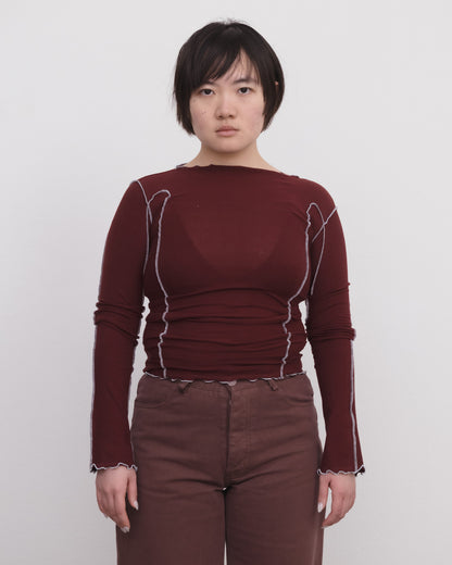 OMATO LONG SLEEVE TEE nara red