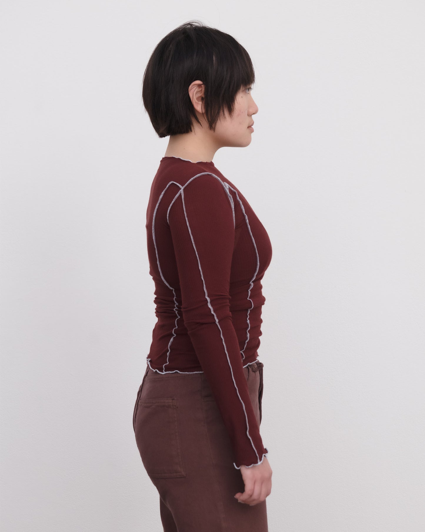 OMATO LONG SLEEVE TEE nara red