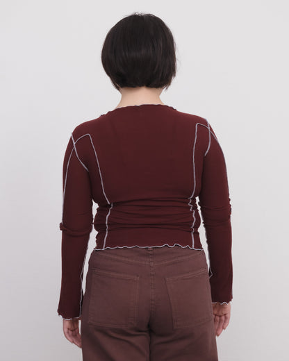 OMATO LONG SLEEVE TEE nara red