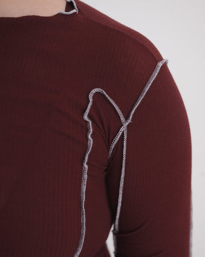 OMATO LONG SLEEVE TEE nara red