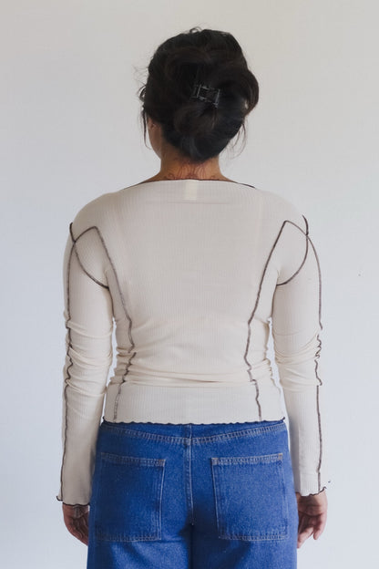 OMATO LONG SLEEVE TEE Dylan Beige