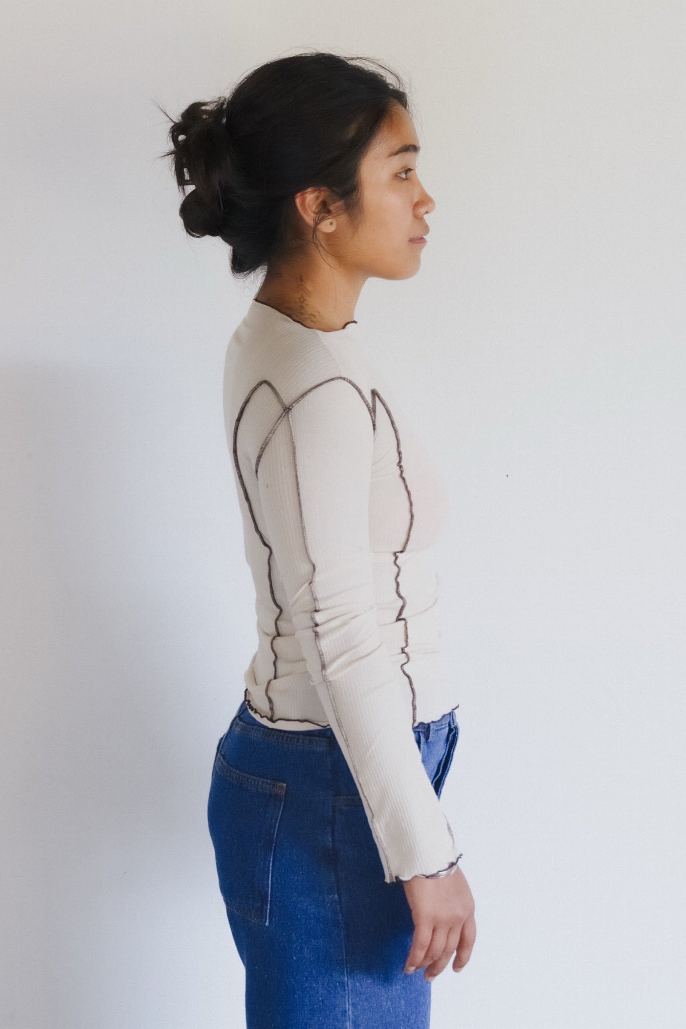 OMATO LONG SLEEVE TEE Dylan Beige