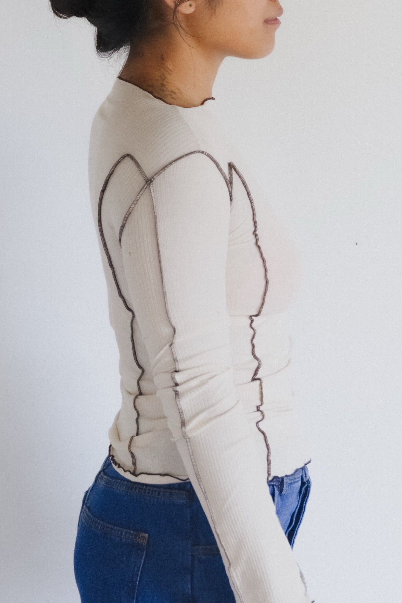 OMATO LONG SLEEVE TEE Dylan Beige