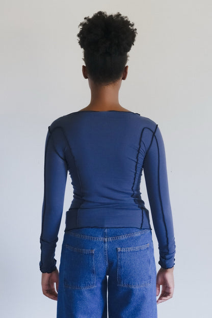 OMATO LONG SLEEVE TEE Preston Blue