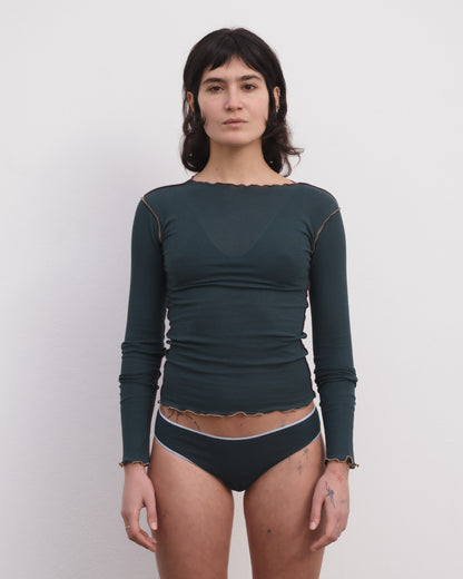 VEIN LONG SLEEVE TEE HIRSU Green