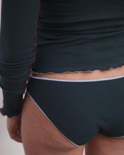 VEIN LONG SLEEVE TEE HIRSU Green