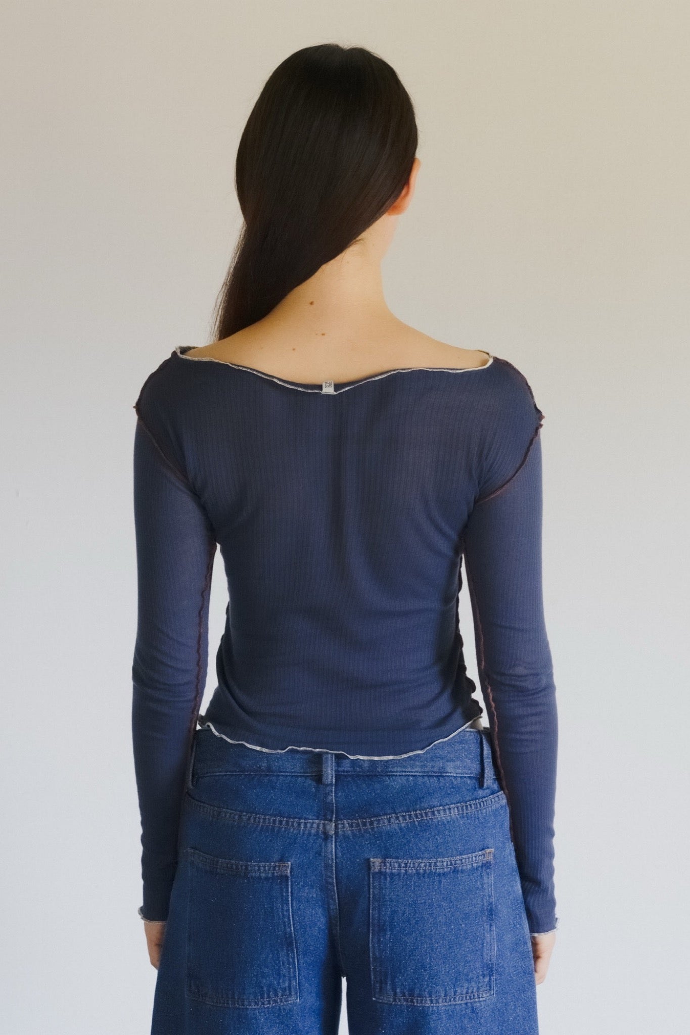 VEIN LONG SLEEVE TEE Preston Blue
